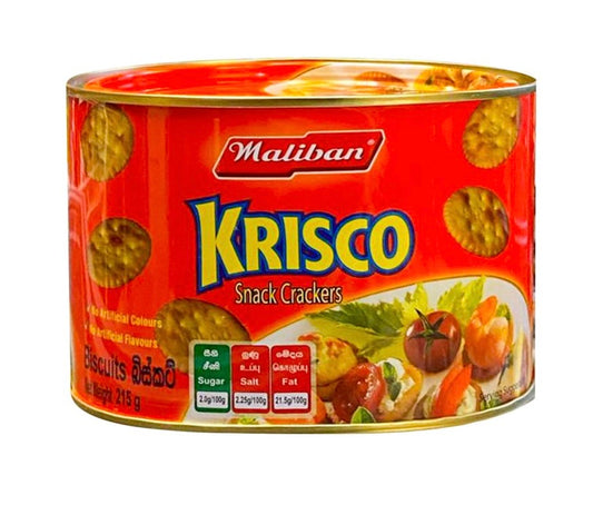 ක්‍රිස්කො බිස්කට්   Maliban Krisco Snack Crackers Biscuit 215g