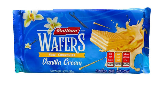 වැනිලා ක්‍රීම් වේෆස්  Maliban Wafers Vanilla Cream Biscuit 90g