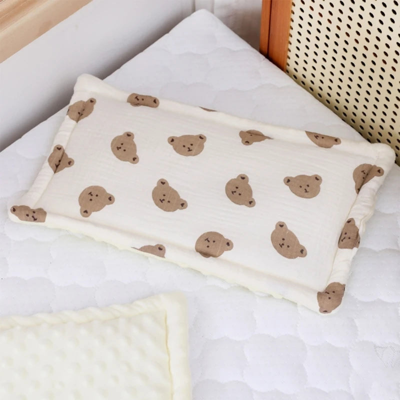 Cotton Baby Bedding Pillow Gentle Support Newborn Baby Pillow for Infants Sleep