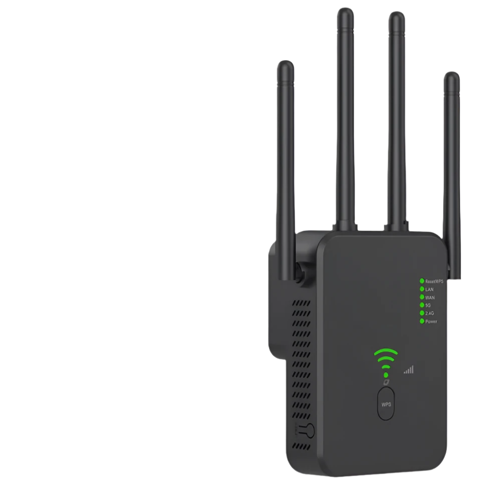 1200Mbps Wireless WiFi Repeater Wifi Signal Booster Dual-Band 2.4G 5G WiFi Extender 802.11ac Gigabit WiFi Amplifier WPS Router