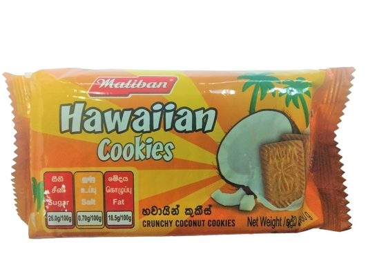 හවායින් කුකීස්            Maliban Hawaiian Cookies Biscuit 100g,200g