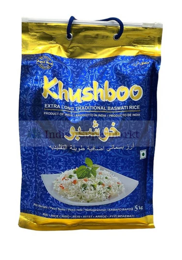 Khushboo බාස්මතී සහල්          Khushboo Extra Long  Basmati Basmathi Sahal 1Kg,5Kg